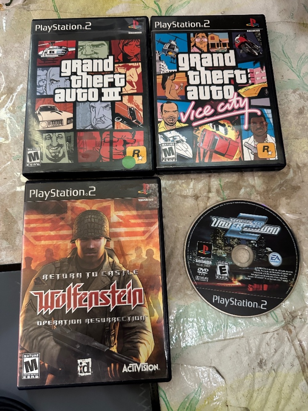 Wolfenstein Grand Theft Auto III Vice City Need for Speed: Underground PS2 Lot
